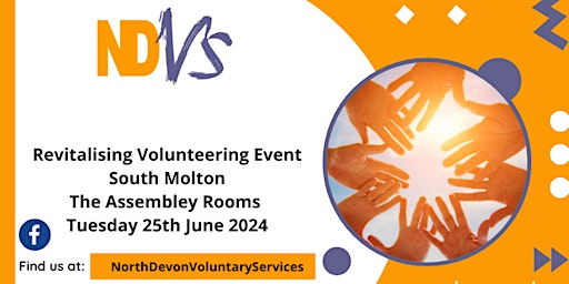 Immagine principale di Revitalising Volunteer Event (South Molton) - Organisations Booking Form 