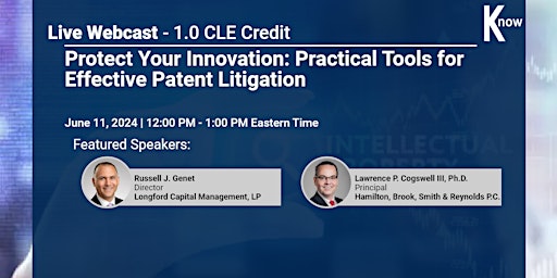 Primaire afbeelding van LIVE Webcast - Practical Tools for Effective Patent Litigation