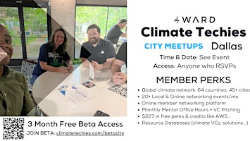 Immagine principale di Climate Techies Dallas: Crepes & Climate Member Meetup 