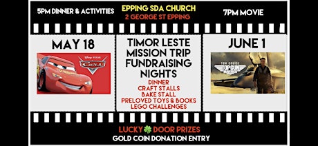 June 1st - Timor Leste Mission Trip Fundraiser - Dinner & Movie Night