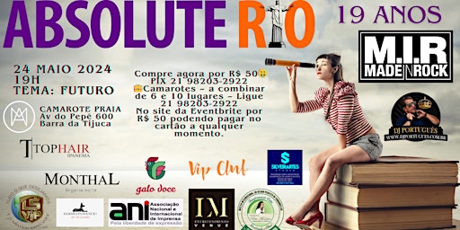Imagem principal do evento 19 anos do site ABSOLUTE RIO