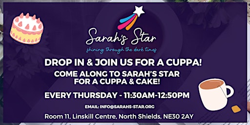 Primaire afbeelding van Join Sarah's Star For A Cuppa Every Thursday