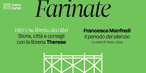 Imagen principal de Farinate / Billy! con libreria Therese + incontro con Francesca Manfredi