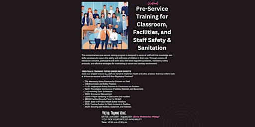 Pre-Service Training for Classroom, Facilities, Staff Safety & Sanitation primary image