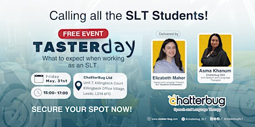 Imagen principal de SLT students: What to expect, working as an SLT. FREE EVENT!