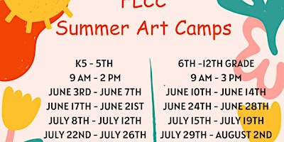 Hauptbild für Art Camp June 10th - June 14th 6th - 12th grade