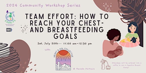 Hauptbild für EARN-FS 2024 Community Workshop Series: Reaching your breastfeeding goals
