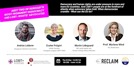 Join us for a conversation with Hungarian democracy and LGBTQ+ advocates