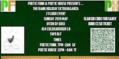 Poetic Funk & Poetic House presents The Bank Holiday 2 floor extravaganza