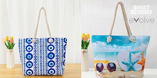 Boozy Brushes X Evolve Med Spa | Sip & Paint Beach Bags primary image