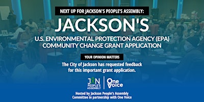 Imagem principal do evento Jackson's U.S. EPA Community Change Grant Application