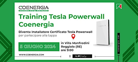 Training per Installatori Certificati Tesla Powerwall - 5 Giugno 2024