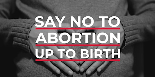 Hauptbild für United pro-life rally: say no to abortion up to birth