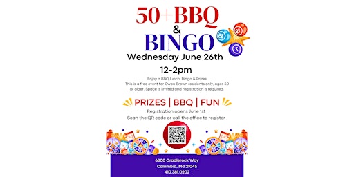 Imagem principal do evento 50+ BBQ & Bingo