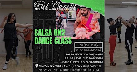 Salsa On2  Dance Class, Level 2 Advanced-Beginner