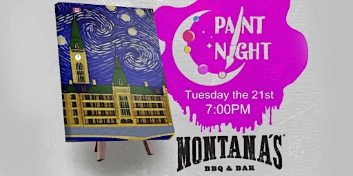 Imagem principal do evento Paint Night - Montana's  BBQ & Bar