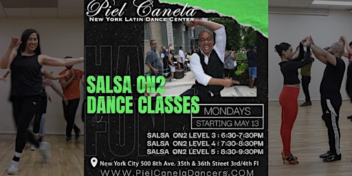 Imagem principal do evento Salsa On2 Dance Class,  Level 3  Intermediate