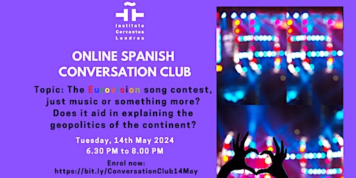 Hauptbild für Online Spanish Conversation Club - Tuesday, 14 May  2024 - 6.30 PM