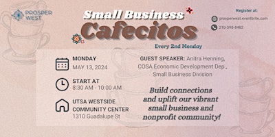 Hauptbild für Prosper West SA: Small Business Cafecitos MAY