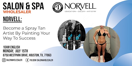 Imagem principal do evento Norvell: Become a Spray Tan Artist By Painting Your Way to Success