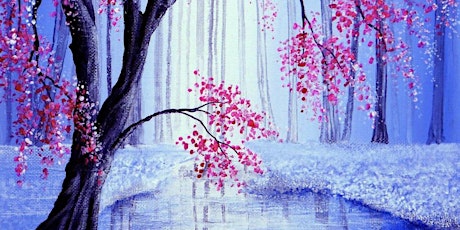 Cherry Blossom Stream Paint Party