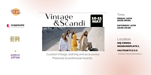 Curates Vintage and Scandi clothes Pop-Up in  the MuseumsQuartier primary image