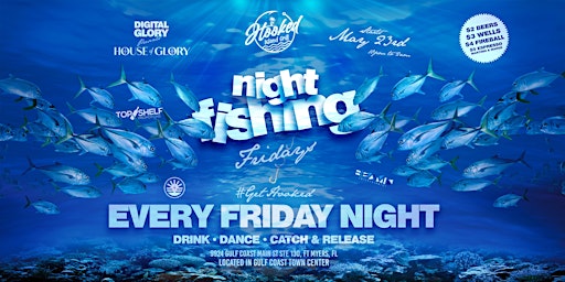 Imagem principal do evento Night Fishing Fridays @ Hooked Island Grill #Catch&Release
