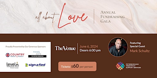 Primaire afbeelding van All About Love Fundraising Gala with Mark Schultz
