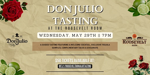 Don Julio Tasting at The Roosevelt Room primary image