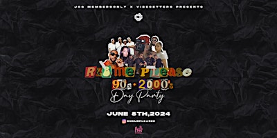 Imagem principal do evento 90s x 2000s R&B MePlease Day Party