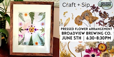 Framed Pressed Flowers | Broadview Brewing Co. primary image