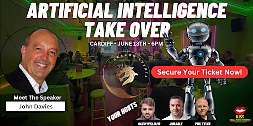 Imagem principal do evento Dragon Events - 13th June 2024 - The Artificial Intelligence Takeover