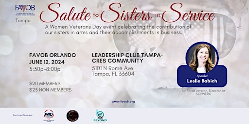 Imagem principal do evento SALUTE TO SISTERS IN SERVICE [TAMPA]