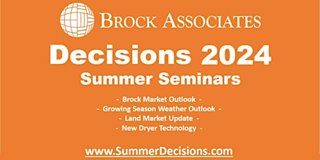 2024 Brock Grain Marketing Seminar - Thompson IA