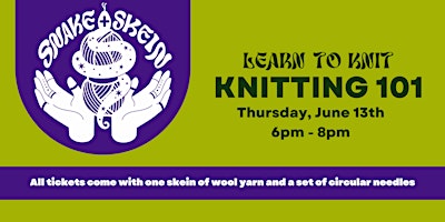 Imagen principal de Learn to Knit: Knitting 101