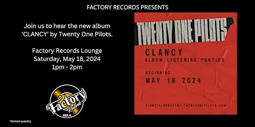 Twenty One Pilots 'CLANCY' Listening Party 1pm-2pm primary image
