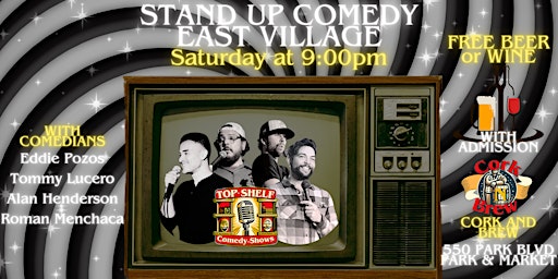 Top Shelf Comedy Stand Up - East Village (Free drink with ticket) primary image