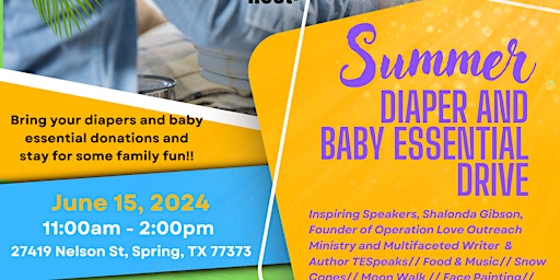 Summer Kickoff Diapers and Baby Essentials Drive
