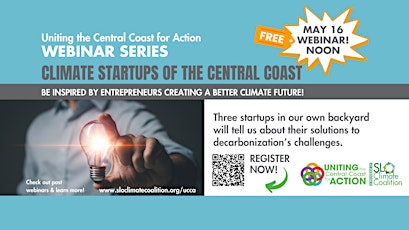 Webinar: Climate Startups of the Central Coast