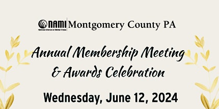 Imagem principal do evento NAMI Montgomery County's Annual Membership & Awards Dinner