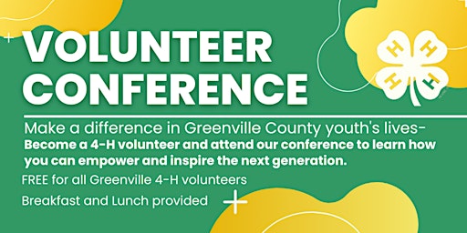Primaire afbeelding van 2024 Greenville 4-H Volunteer Conference