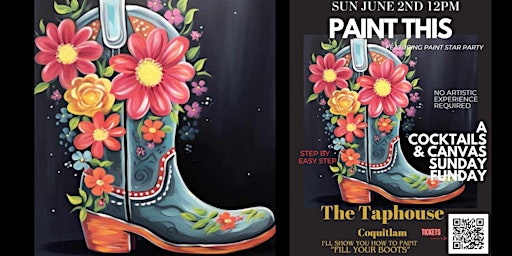 Imagem principal de Paint "Fill Your Boots" Canvas Painting in Coquitlam