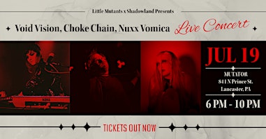 Imagem principal do evento LM + Shadowland Presents: Void Vision | Choke Chain | Nuxx Vomica