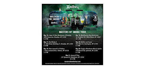 Ardbeg Masters of Smoke Tour Comes to Yonkers, New York primary image