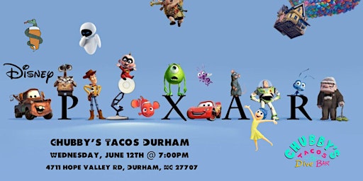 Disney Pixar Movie at Chubby's Tacos Durham primary image