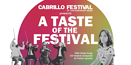 A Taste of the Festival – Cabrillo Festival 2024 Preview and Benefit primary image
