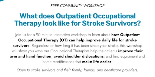 Imagem principal do evento What Does Outpatient Occupational Therapy Look Like For Stroke Survivors?