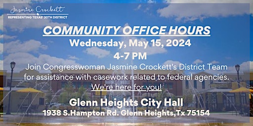 Image principale de Community Office Hours in Glenn Heights