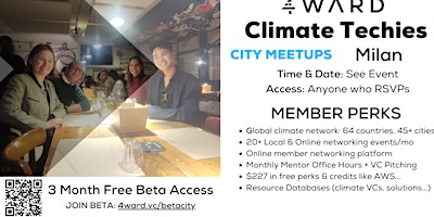 Climate Techies Milano (Milan) Sustainability Drinks Member Meetup  primärbild