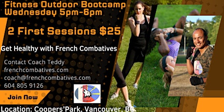 FITNESS OUTDOOR BOOTCAMP WITH FRENCH COMBATIVES